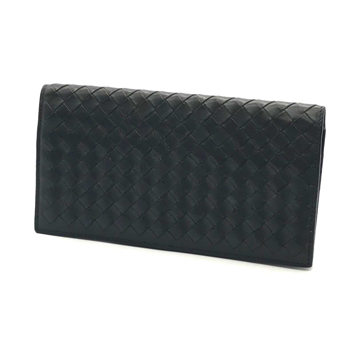 BOTTEGA VENETA | ボッテガヴェネタ イントレチャート 二つ折り札入れ 札入れ 356011 ダークネイビー【倉吉店】