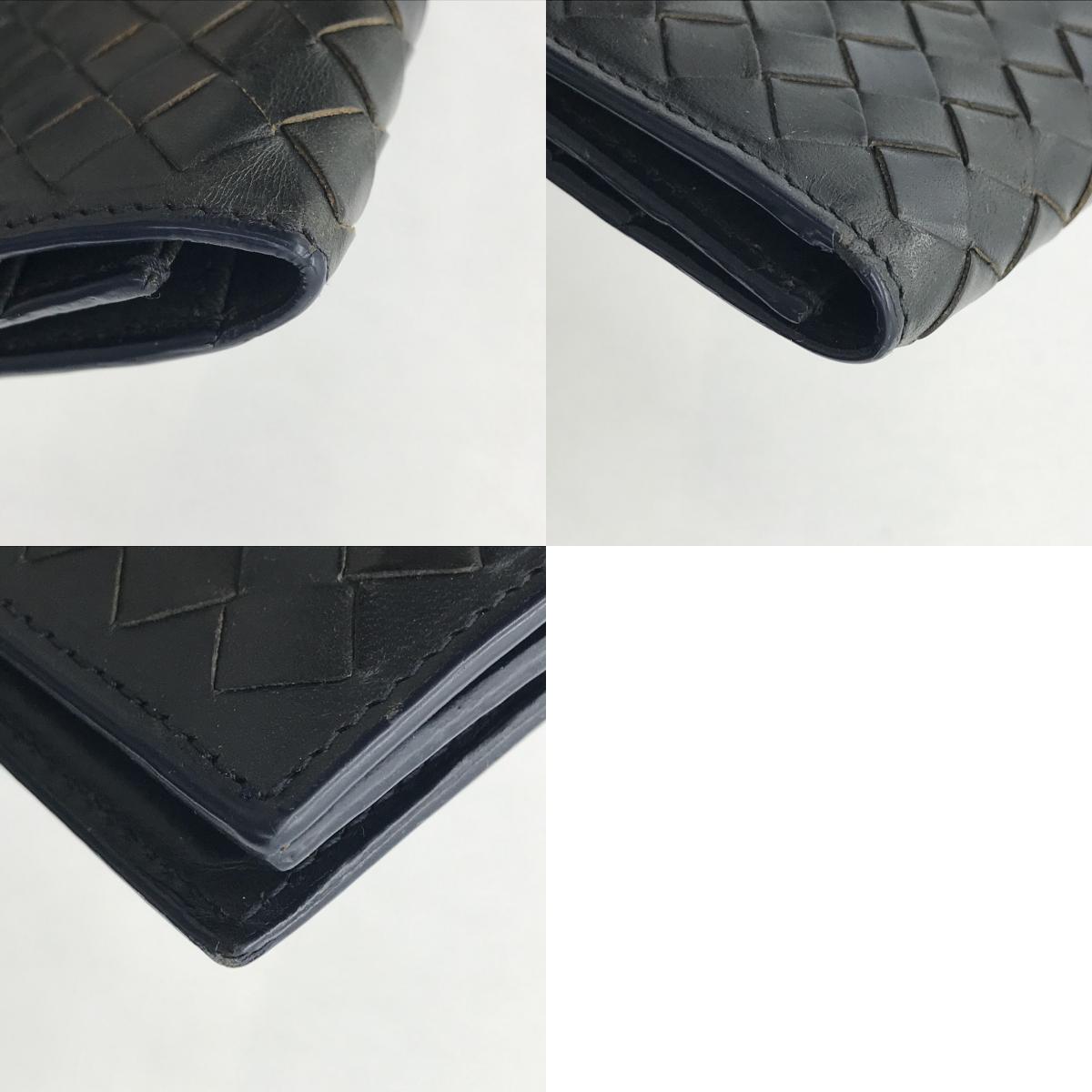 BOTTEGA VENETA | ボッテガヴェネタ イントレチャート 二つ折り札入れ 札入れ 356011 ダークネイビー【倉吉店】