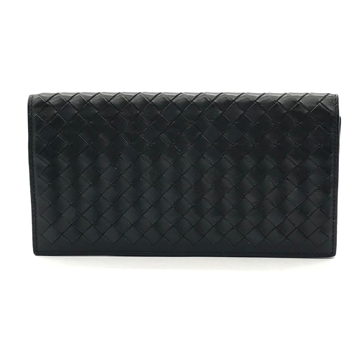 BOTTEGA VENETA | ボッテガヴェネタ イントレチャート 二つ折り札入れ 札入れ 356011 ダークネイビー【倉吉店】