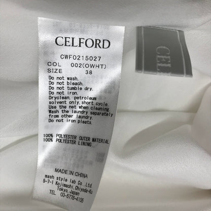 CELFORD | セルフォード ラッフルプリーツワンピース ワンピース CWFO215027 ホワイト サイズ：38【倉吉店】