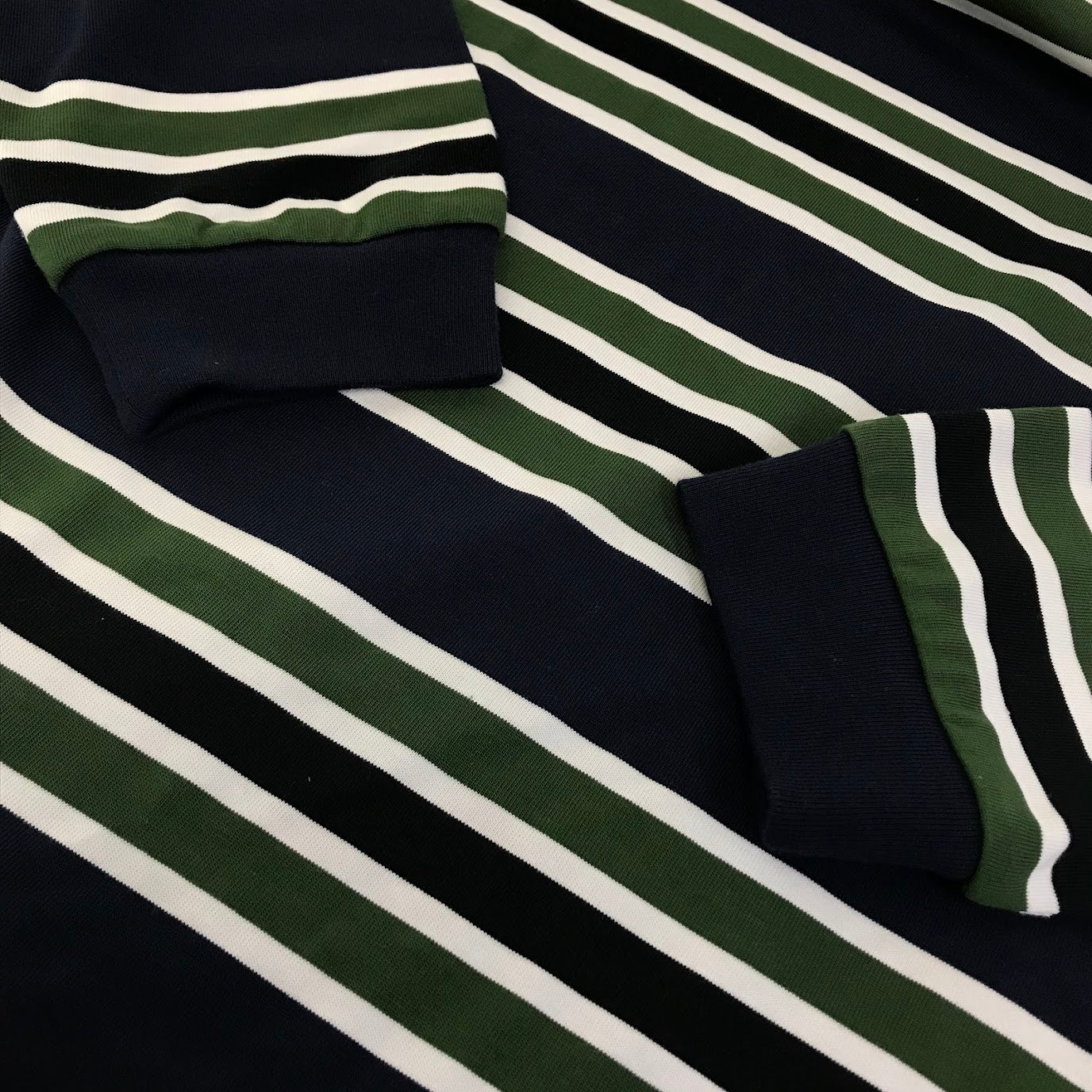 N!ce shop｜ナイスショップ　N!ce border long tee ボーダーロンT 長袖Ｔシャツ NC-CT06 ネイビー×ホワイト×グリーン サイズ：XL【倉吉店】