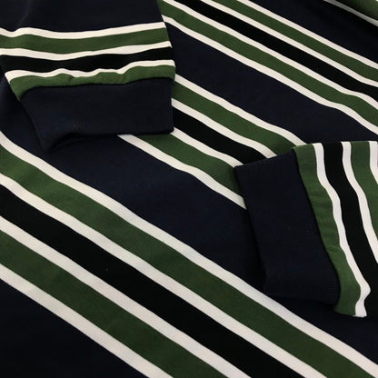 N!ce shop｜ナイスショップ　N!ce border long tee ボーダーロンT 長袖Ｔシャツ NC-CT06 ネイビー×ホワイト×グリーン サイズ：XL【倉吉店】