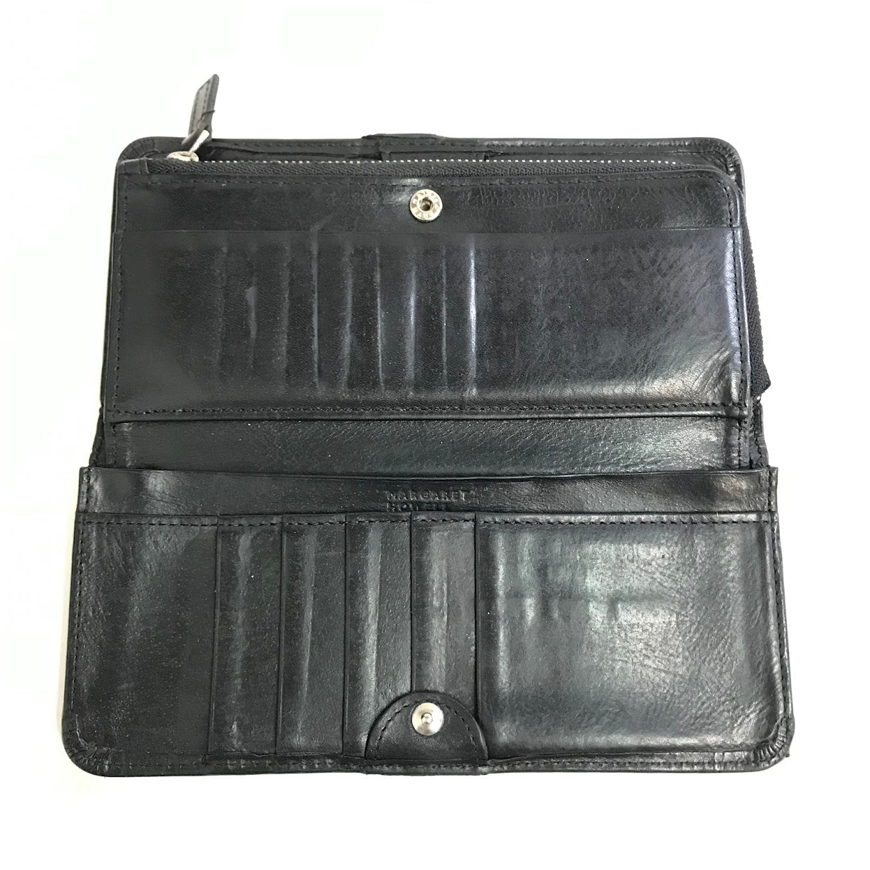 PORTER | ポーター MARGARET HOWELL (マーガレット ハウエル別注) OIL FINISH LEATHER 長財布 長財布 579-7172001 ブラック【倉吉店】