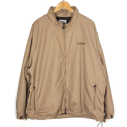 Setinn｜セットイン　Ballperson Jacket ナイロンジャケット ギンガムチェック ブラウン サイズ：XL【倉吉店】