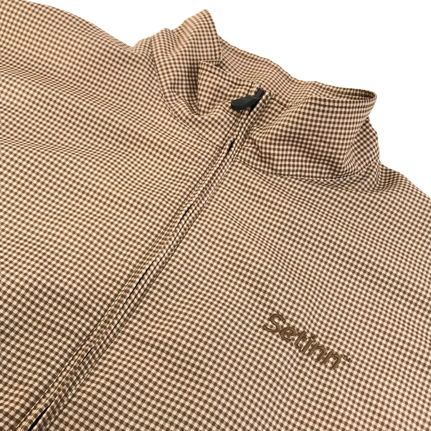 Setinn｜セットイン　Ballperson Jacket ナイロンジャケット ギンガムチェック ブラウン サイズ：XL【倉吉店】