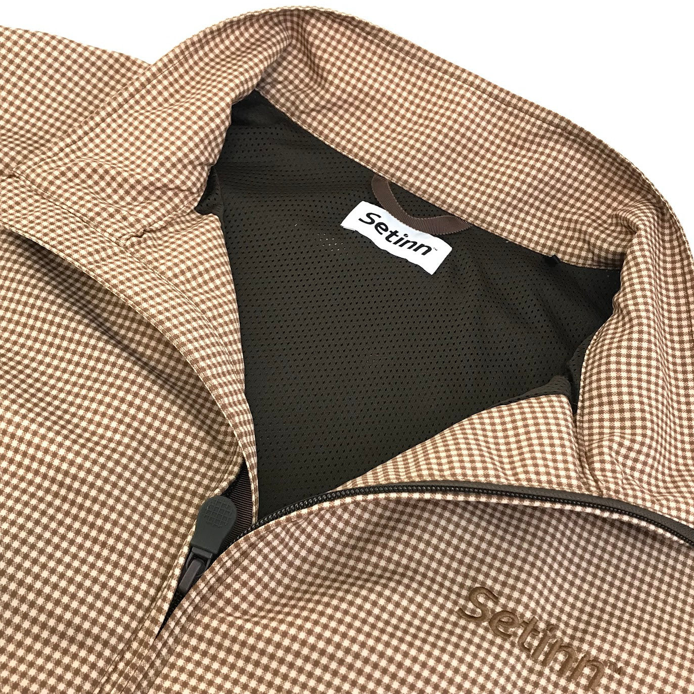Setinn｜セットイン　Ballperson Jacket ナイロンジャケット ギンガムチェック ブラウン サイズ：XL【倉吉店】