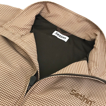 Setinn｜セットイン　Ballperson Jacket ナイロンジャケット ギンガムチェック ブラウン サイズ：XL【倉吉店】