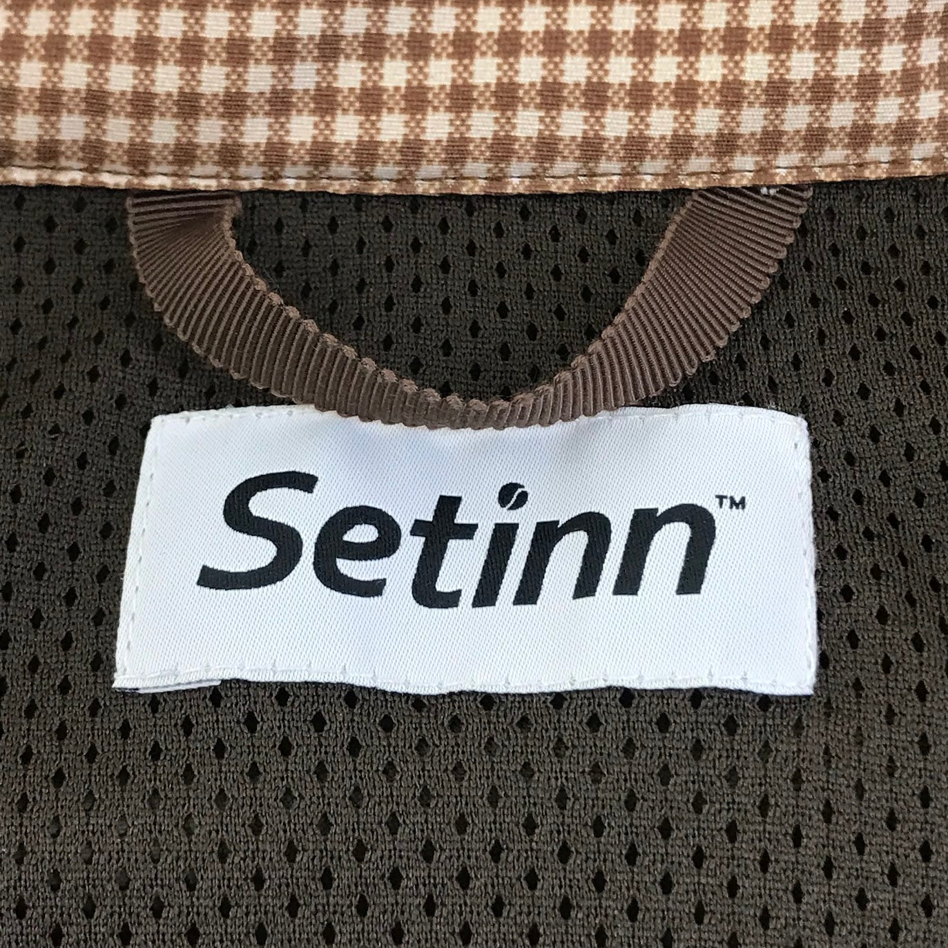 Setinn｜セットイン　Ballperson Jacket ナイロンジャケット ギンガムチェック ブラウン サイズ：XL【倉吉店】