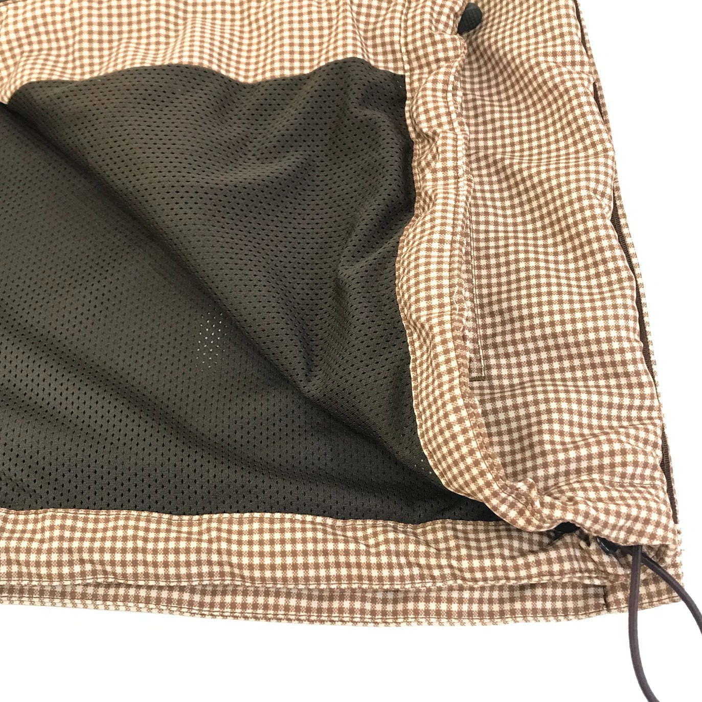 Setinn｜セットイン　Ballperson Jacket ナイロンジャケット ギンガムチェック ブラウン サイズ：XL【倉吉店】