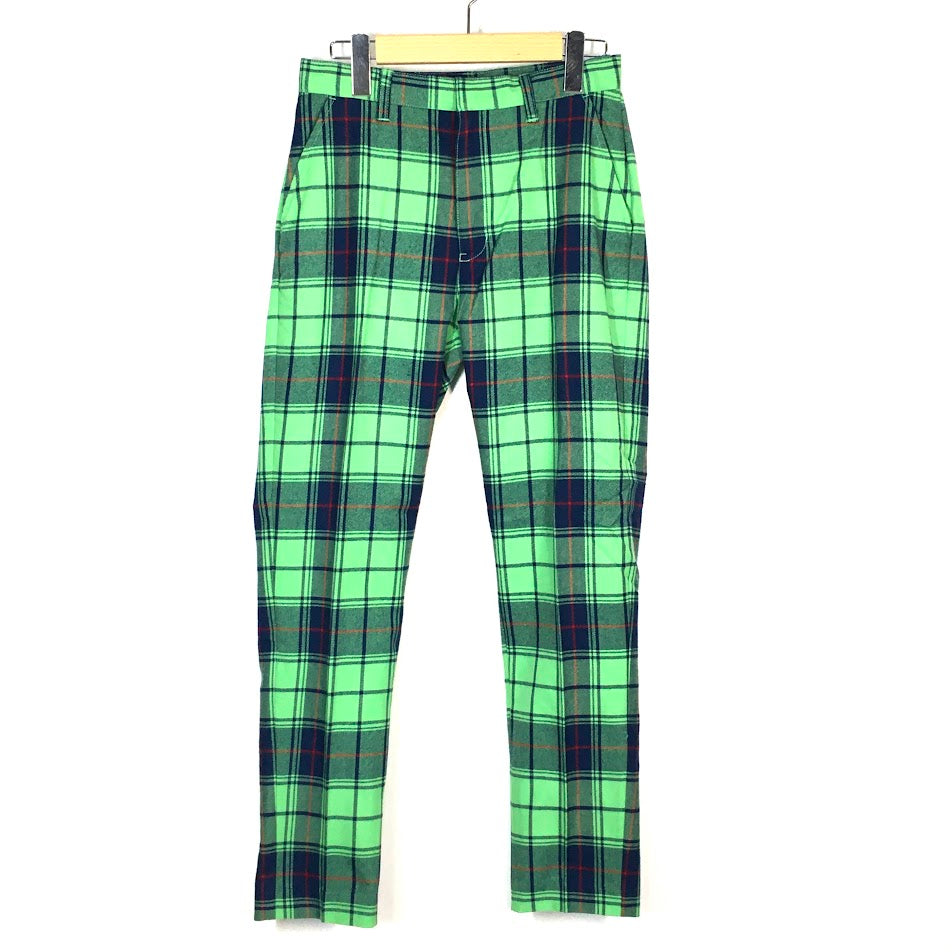 X-girl | エックスガール PLAID SLIM PANTS パンツ 05183614 チェック柄 グリーン系 サイズ：1【倉吉店】