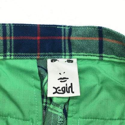 X-girl | エックスガール PLAID SLIM PANTS パンツ 05183614 チェック柄 グリーン系 サイズ：1【倉吉店】