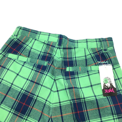 X-girl | エックスガール PLAID SLIM PANTS パンツ 05183614 チェック柄 グリーン系 サイズ：1【倉吉店】