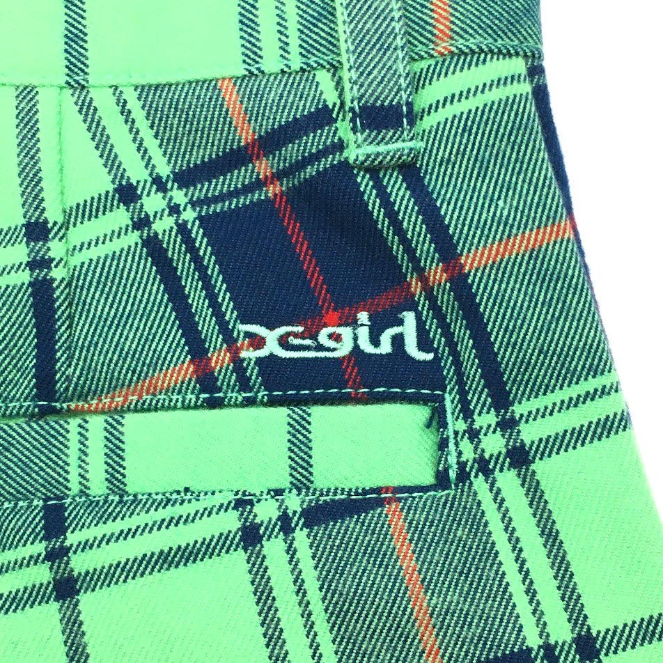 X-girl | エックスガール PLAID SLIM PANTS パンツ 05183614 チェック柄 グリーン系 サイズ：1【倉吉店】
