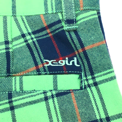 X-girl | エックスガール PLAID SLIM PANTS パンツ 05183614 チェック柄 グリーン系 サイズ：1【倉吉店】