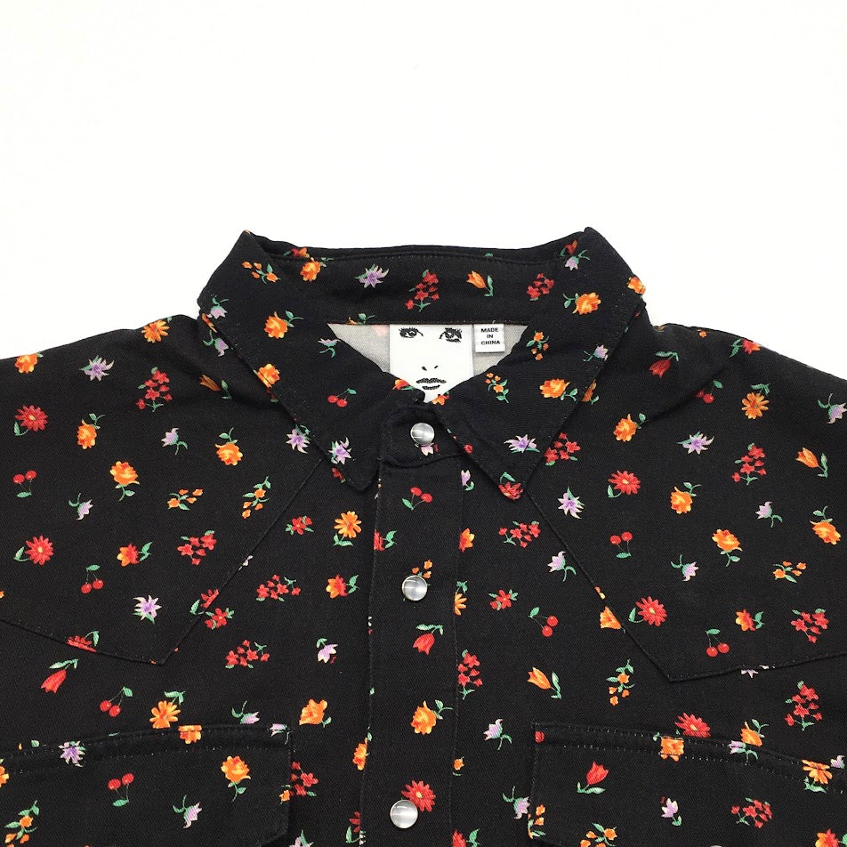 X-girl | エックスガール FLORAL WESTERN SHIRT 長袖シャツ 105201014003 花柄 サイズ：1【倉吉店】