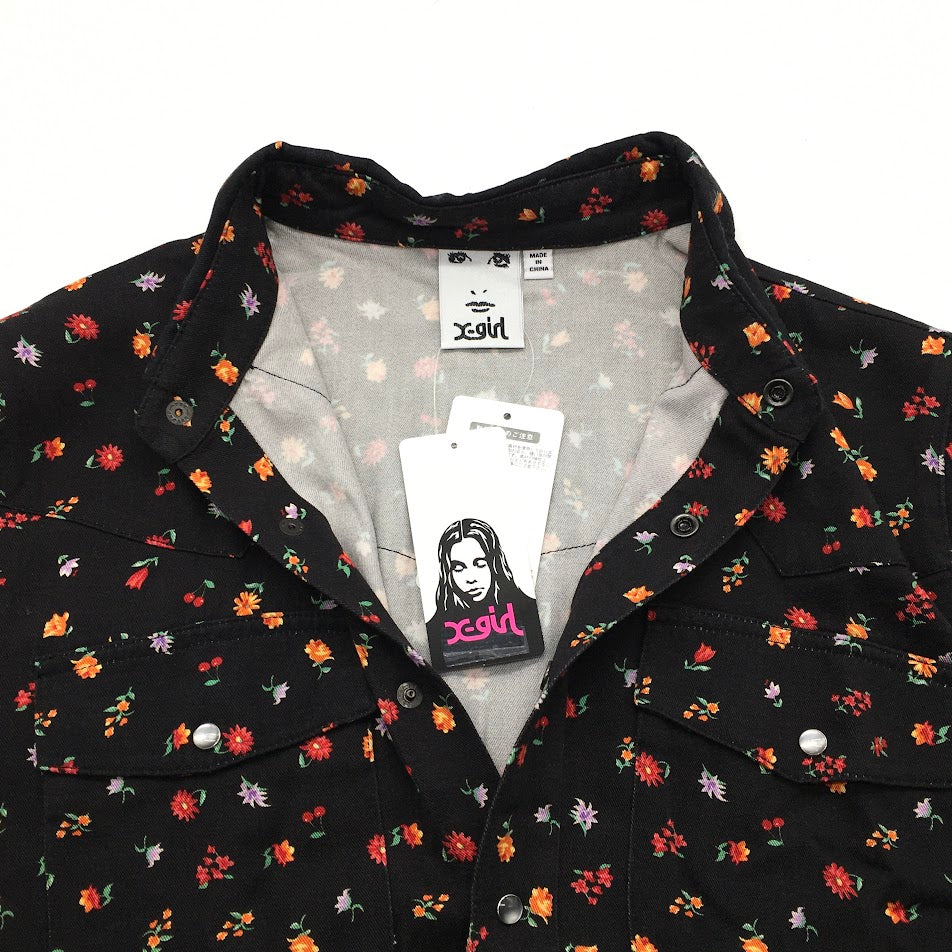 X-girl | エックスガール FLORAL WESTERN SHIRT 長袖シャツ 105201014003 花柄 サイズ：1【倉吉店】