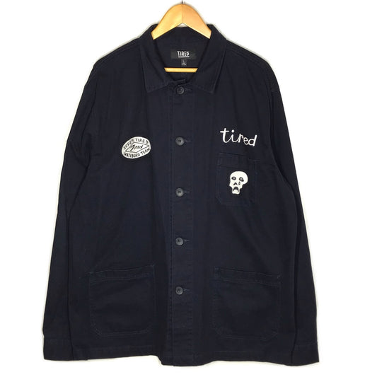 TIRED SKATEBORDS｜タイレッド スケートボード　WOBBLES CHORE JACKET カバーオール その他アウター ダークネイビー サイズ：L【倉吉店】