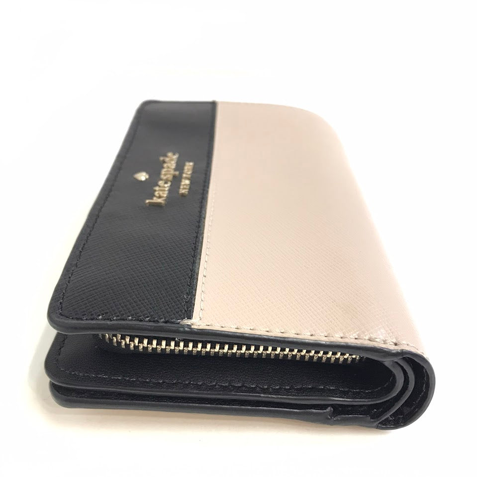 kate spade NEW YORK | ケイトスペードニューヨーク ステイシー ミディアムウォレット 二つ折り財布 WLR00124 ベージュ【倉吉店】