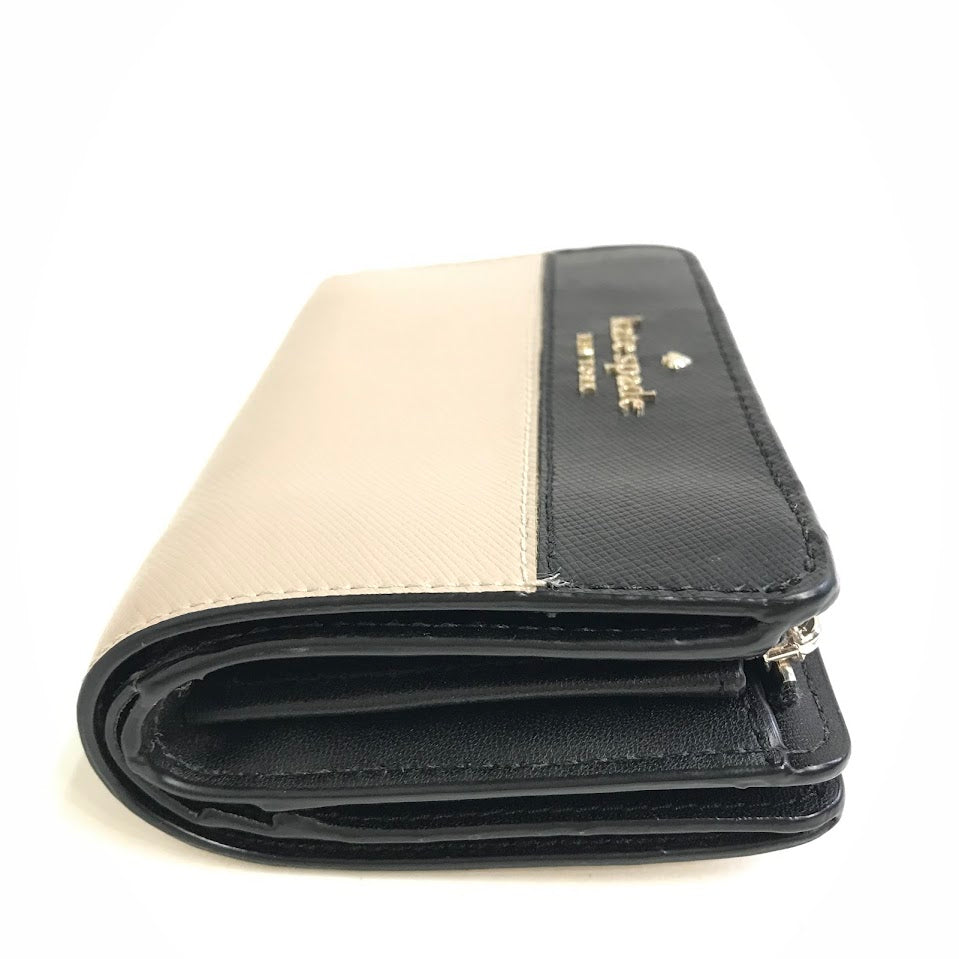 kate spade NEW YORK | ケイトスペードニューヨーク ステイシー ミディアムウォレット 二つ折り財布 WLR00124 ベージュ【倉吉店】