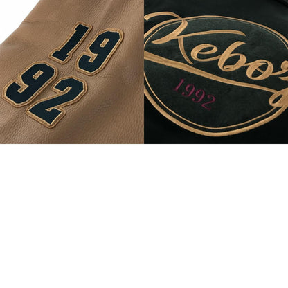 KEBOZ | ケボズ MELTON & LEATHER VARSITY JACKET メルトン＆レザー スタジャン グリーン サイズ：XL【倉吉店】