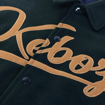 KEBOZ | ケボズ MELTON & LEATHER VARSITY JACKET メルトン＆レザー スタジャン グリーン サイズ：XL【倉吉店】