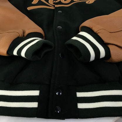 KEBOZ | ケボズ MELTON & LEATHER VARSITY JACKET メルトン＆レザー スタジャン グリーン サイズ：XL【倉吉店】