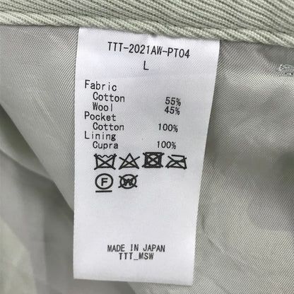 TTT MSW | ティー Wool Tapered Slacks ウールテーパードスラックス パンツ TTT-2021AW-PT04 グリーン サイズ：L【倉吉店】