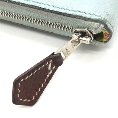 HERMES | エルメス アザップロング シルクイン ラウンドファスナー長財布 長財布 ブルー【倉吉店】