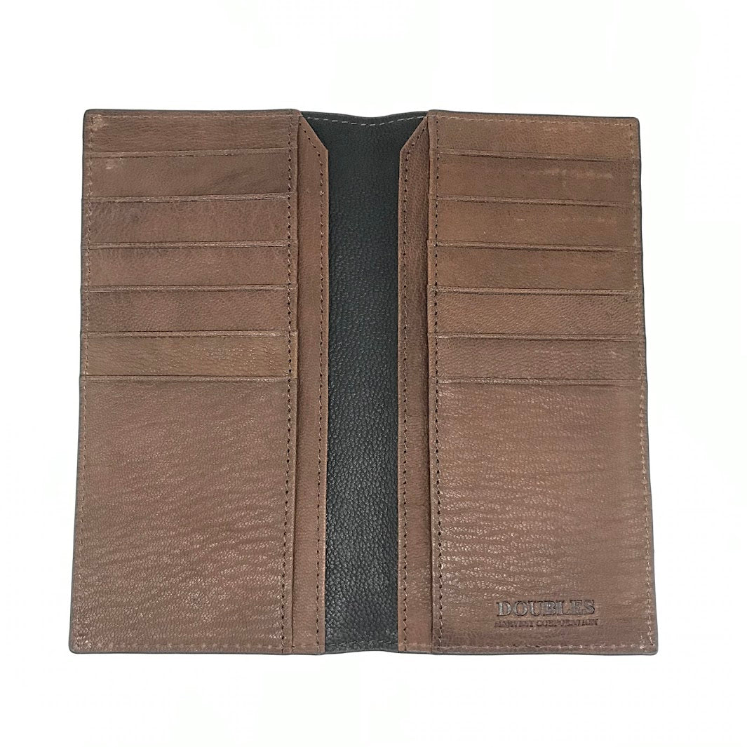 DOUBLES | ダブルス ゴート革 二つ折り長財布 長財布 DOV-7753 ブラック【倉吉店】