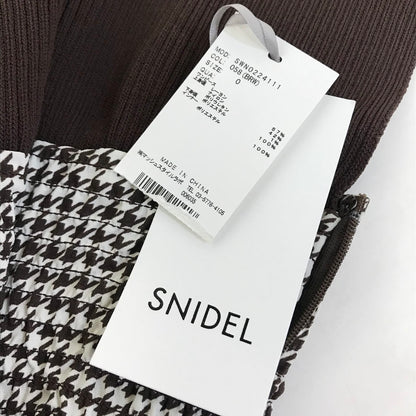 snidel | スナイデル ニットベストコンビボリュームワンピース ワンピース SWNO224111 ブラウン【倉吉店】
