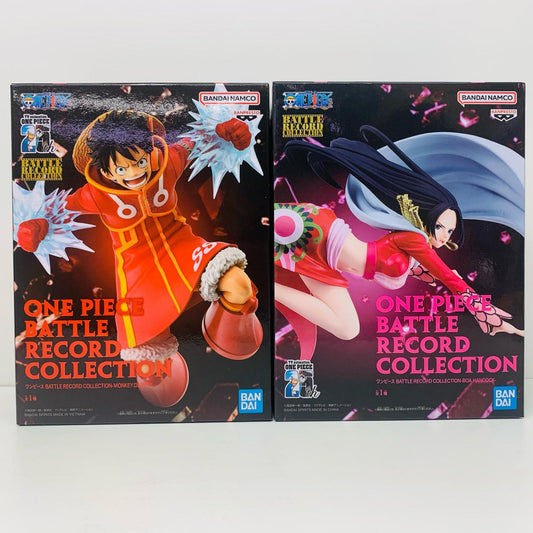 【中古】 BATTLE RECORD COLLECTION ワンピース ルフィ＆ハンコック【フィギュア】