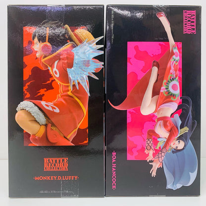 【中古】 BATTLE RECORD COLLECTION ワンピース ルフィ＆ハンコック【フィギュア】