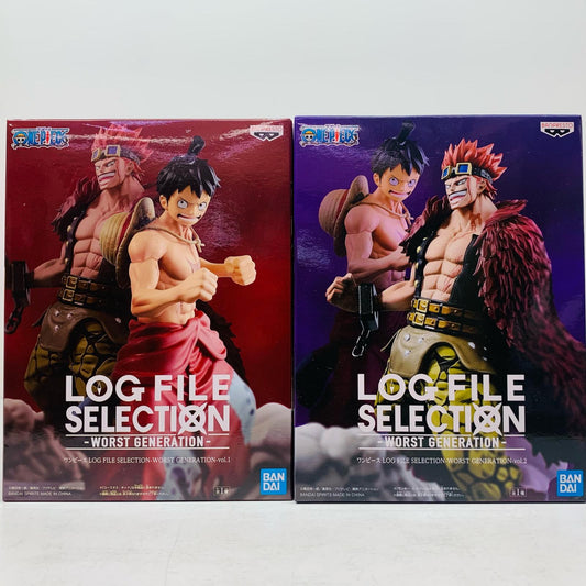 【中古】 LOGFILMSELECTIONワンピースルフィ＆キッドルフィ＆キッド【フィギュア】