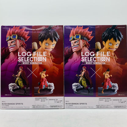 【中古】 LOGFILMSELECTIONワンピースルフィ＆キッドルフィ＆キッド【フィギュア】