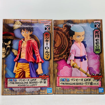 【中古】 THE GRAND LINE ワノ国 ワンピース ルフィ＆モモの助【フィギュア】