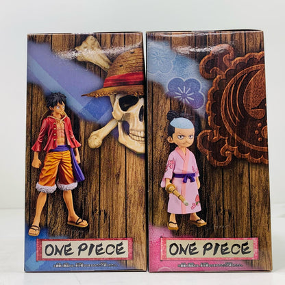 【中古】 THE GRAND LINE ワノ国 ワンピース ルフィ＆モモの助【フィギュア】