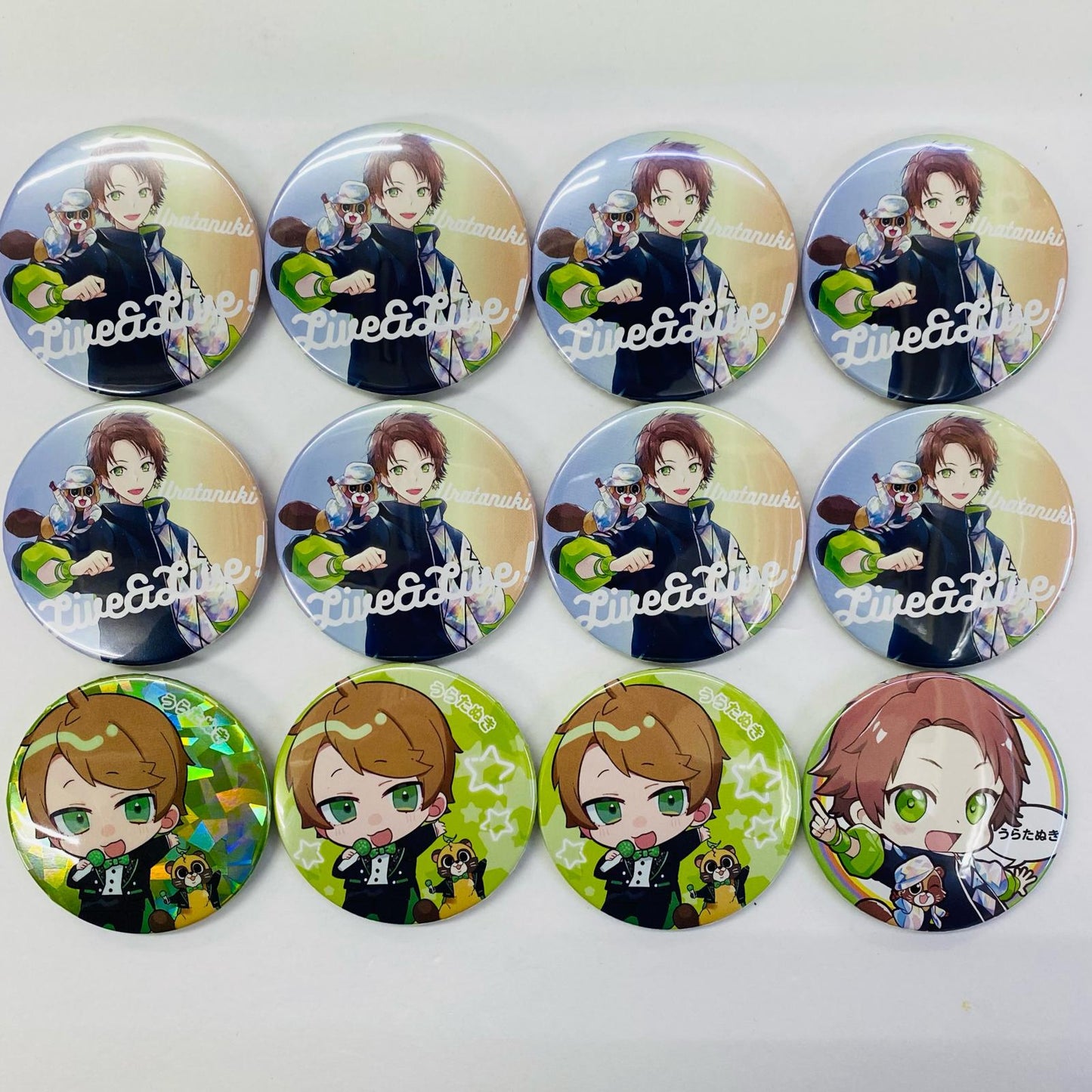 【中古】 うらたぬき　RAINBOW 缶バッジ12個セット