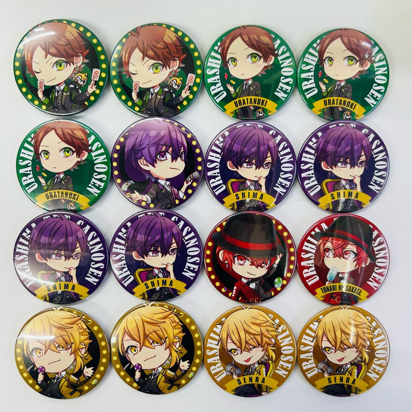 【中古】 SHUFFLE 浦島坂田船 缶バッジ16個セット