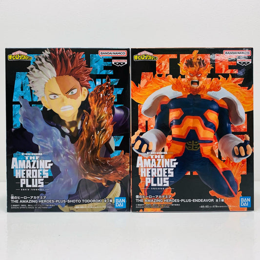 【中古】 THEAMAZINGHEROES エンデヴァー&轟焦凍 2体セット【フィギュア】