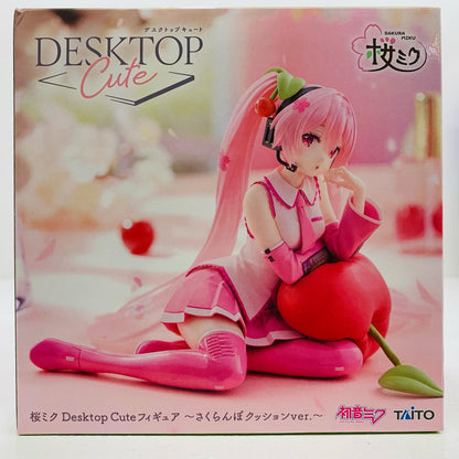 【中古】 桜ミク～さくらんぼクッションver.～DesktopCuteフィギュア「初音ミク」【フィギュア】