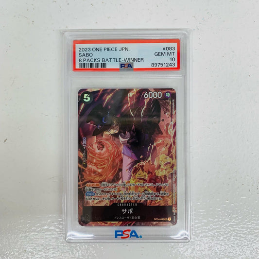 【中古】 PSA10 サボ パラレル （Yosuke Adachi） SR OP04-083【飾磨店】