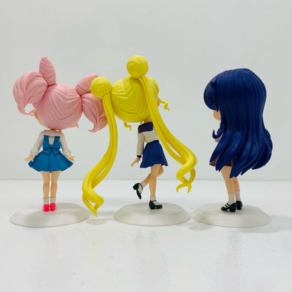【中古】 Qposket 美少女戦士セーラームーン ３体セット(制服)【フィギュア】