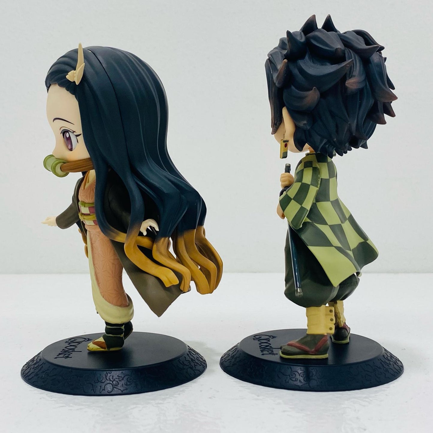 【中古】 Qposket 竈門炭治郎＆禰豆子(セピアカラー) ２体セット【フィギュア】