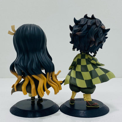 【中古】 Qposket 竈門炭治郎＆禰豆子(セピアカラー) ２体セット【フィギュア】