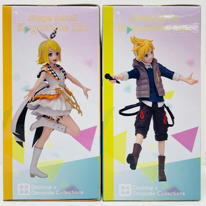 【中古】 鏡音レン&リン-Desktop×DecorateCollections「プロジェクトセカイカラフルステージ！feat.初音ミク」'【フィギュア】