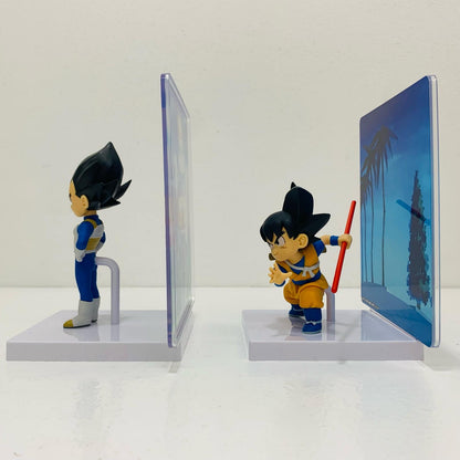 【中古】 孫悟空(ミニ)＆ベジータ(ミニ)パネル付きフィギュア２体セット「ドラゴンボールDAIMA」【フィギュア】