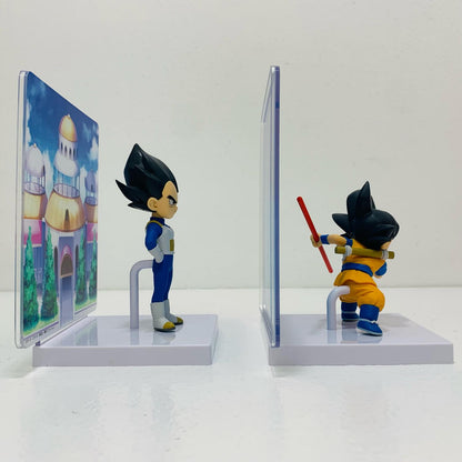 【中古】 孫悟空(ミニ)＆ベジータ(ミニ)パネル付きフィギュア２体セット「ドラゴンボールDAIMA」【フィギュア】