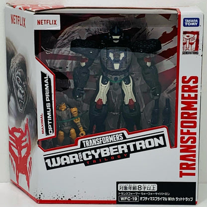 [Used] WFC-19 Optimus Primal with Rattrap "Transformers War for Cybertron" TF Generations [Figure]