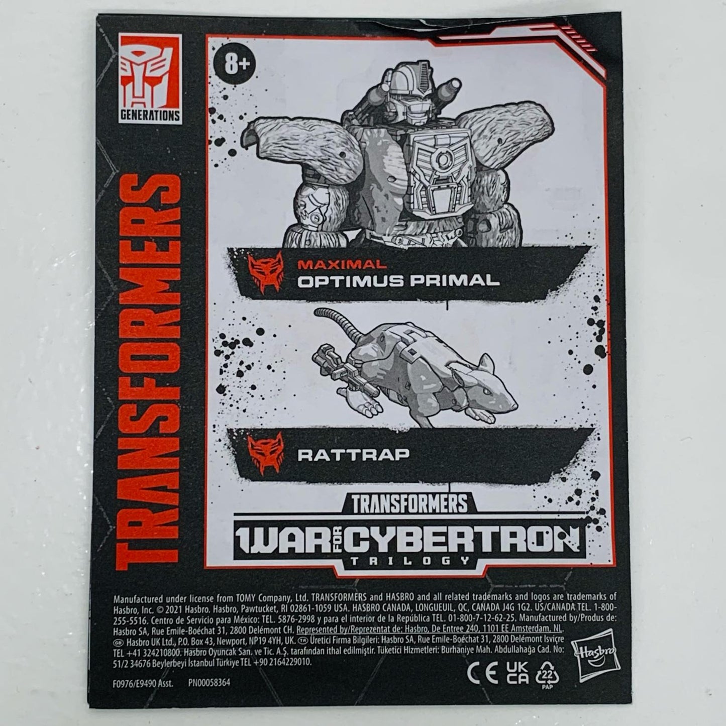 [Used] WFC-19 Optimus Primal with Rattrap "Transformers War for Cybertron" TF Generations [Figure]