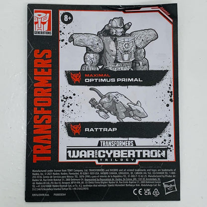 [Used] WFC-19 Optimus Primal with Rattrap "Transformers War for Cybertron" TF Generations [Figure]